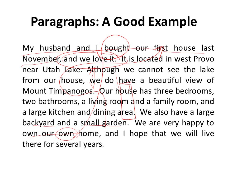 How to write a well organized paragraph
